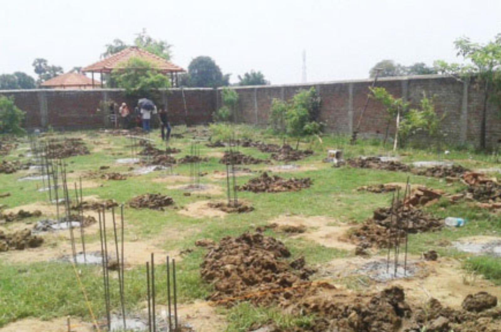 Photo of the Land as the Foundation was Constructed.
