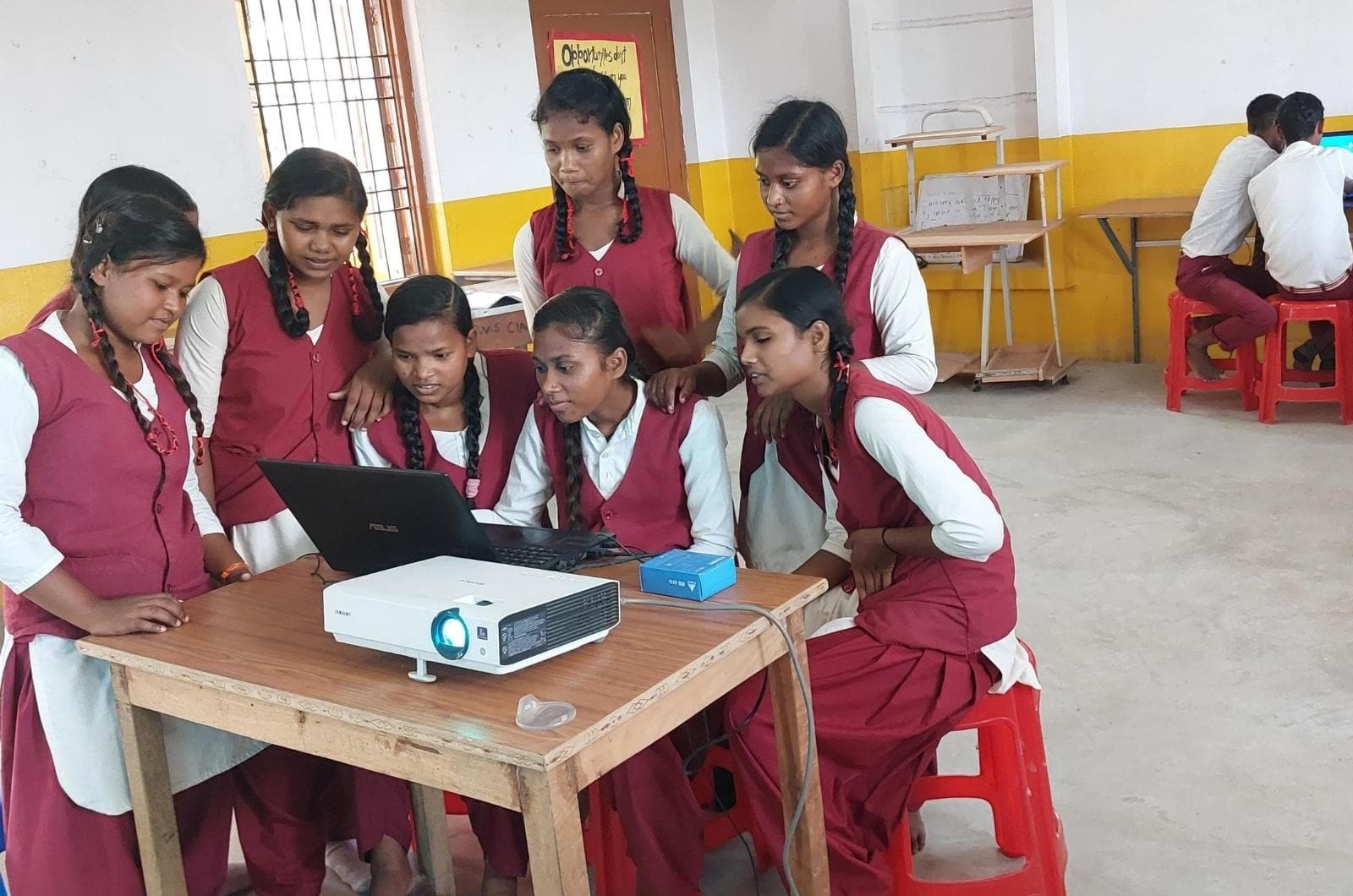 Photo of Students Working in the Computer Lab